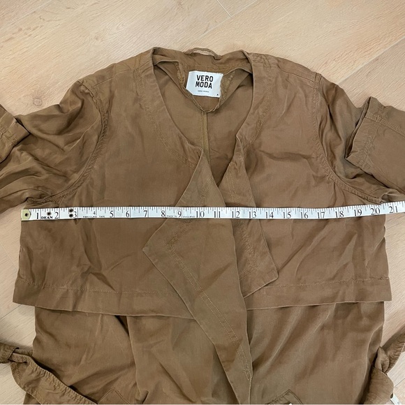 VERO MODA Tan Vmicon 3/4 Trench Coat - Picture 10 of 11